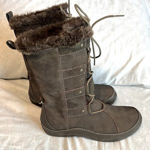 The North Face Primaloft 200 Gram Insulation Suede Lace Up Brown Women’s Boots 8